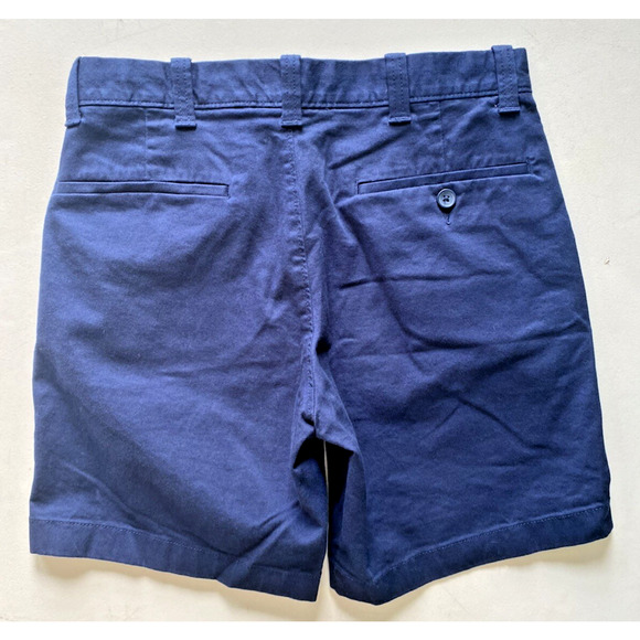 J Crew Shorts Mens Sz 28 Navy Blue Preppy Summer Casual Vacation Chino 7" inseam - Picture 4 of 12